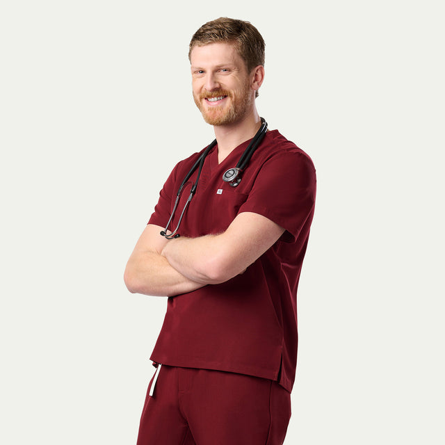 Brian 2-Pocket V-Neck Scrub Top