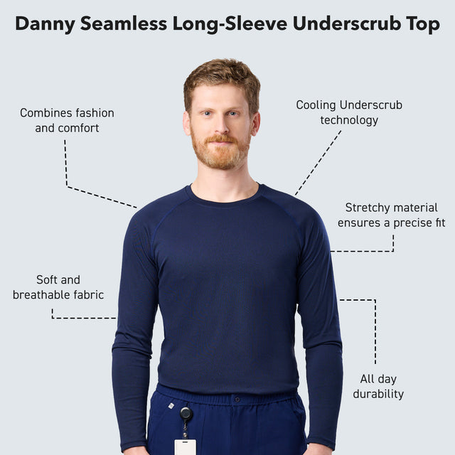 Danny Seamless Long-Sleeve Underscrub Top