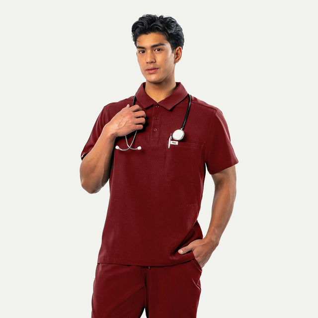 Jack 4-Pocket Polo Scrub Top
