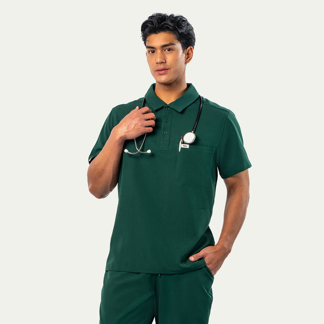 Jack 4-Pocket Polo Scrub Top