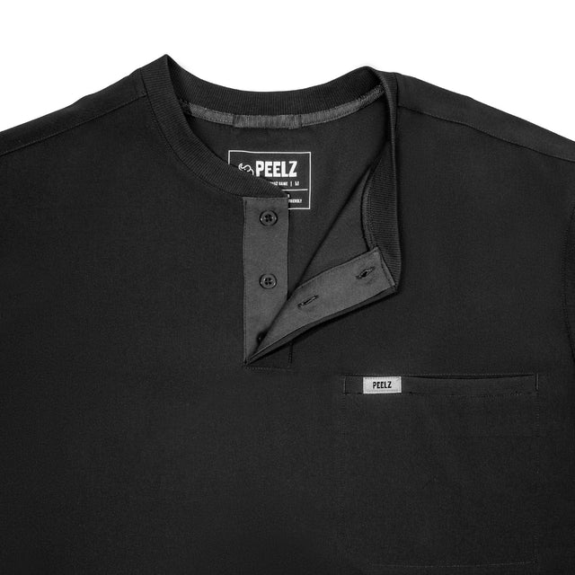 Karl 2-Pocket Henley Scrub Top