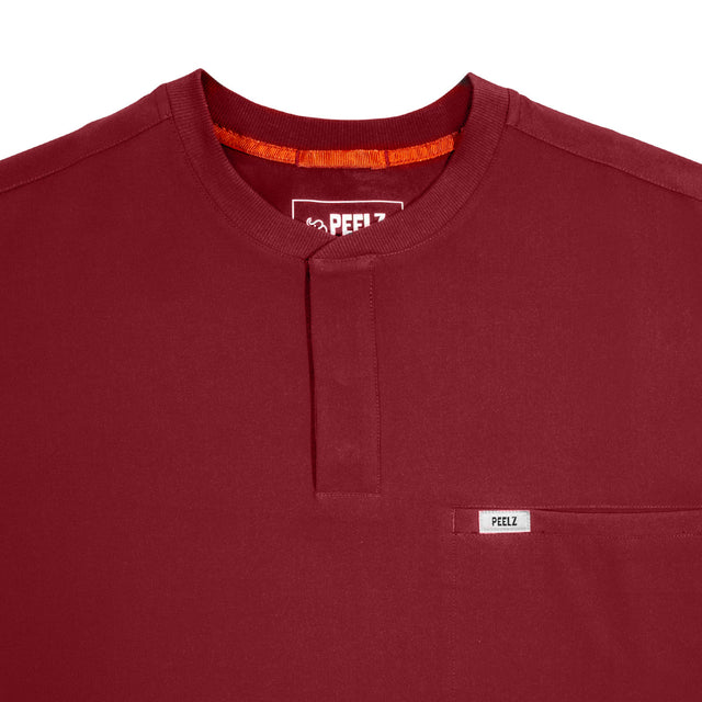 Karl 2-Pocket Henley Scrub Top