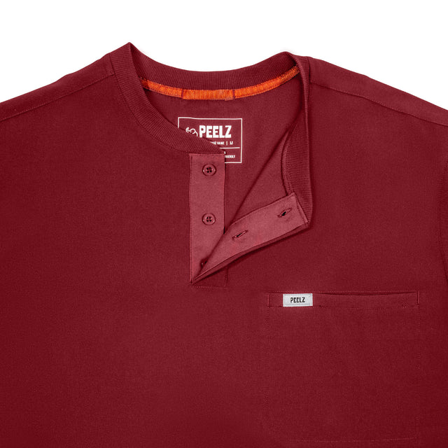 Karl 2-Pocket Henley Scrub Top