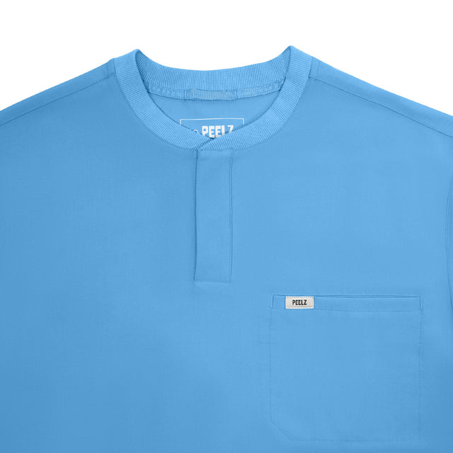 Karl 2-Pocket Henley Scrub Top