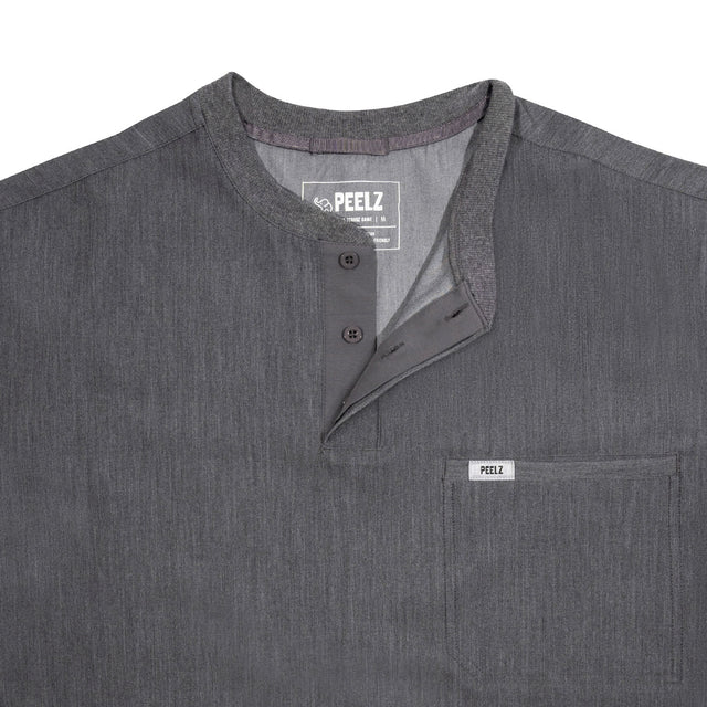 Karl 2-Pocket Henley Scrub Top