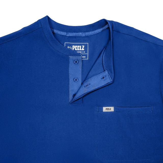Karl 2-Pocket Henley Scrub Top