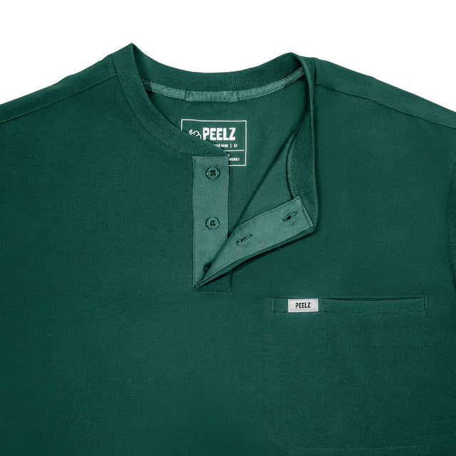 Karl 2-Pocket Henley Scrub Top