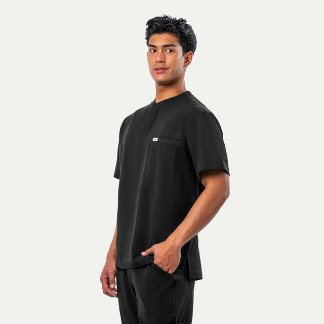 Karl 2-Pocket Henley Scrub Top