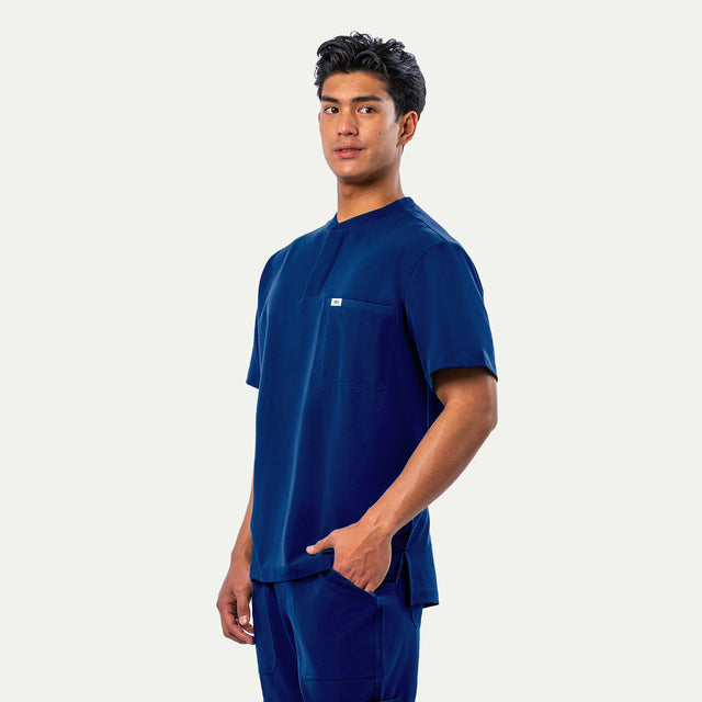 Karl 2-Pocket Henley Scrub Top