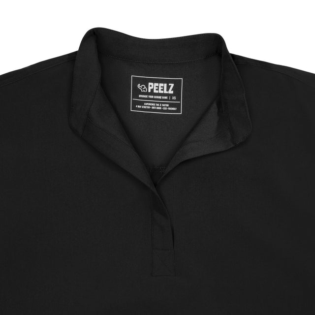 Lindsey 2-Pocket Mandarin Collar Scrub Top