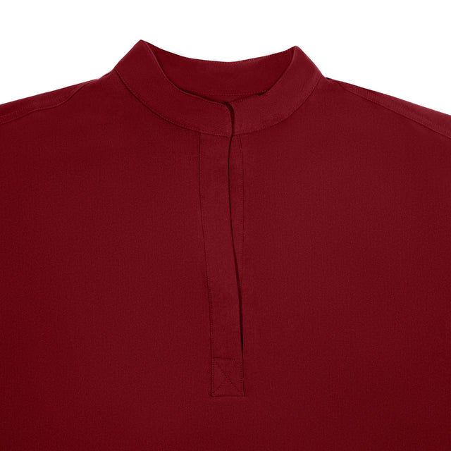 Lindsey 2-Pocket Mandarin Collar Scrub Top