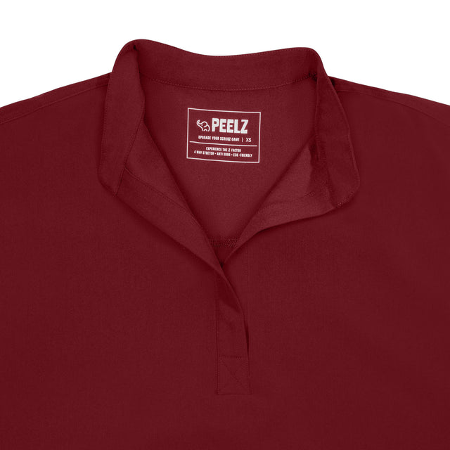 Lindsey 2-Pocket Mandarin Collar Scrub Top