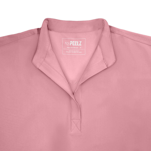 Lindsey 2-Pocket Mandarin Collar Scrub Top