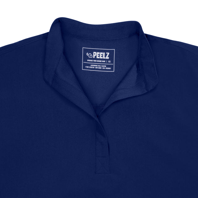 Lindsey 2-Pocket Mandarin Collar Scrub Top