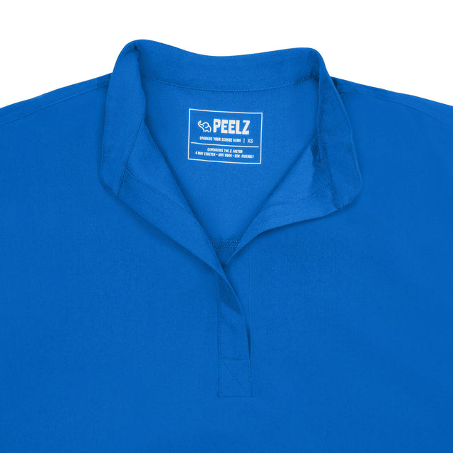 Lindsey 2-Pocket Mandarin Collar Scrub Top