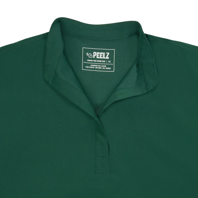 Lindsey 2-Pocket Mandarin Collar Scrub Top