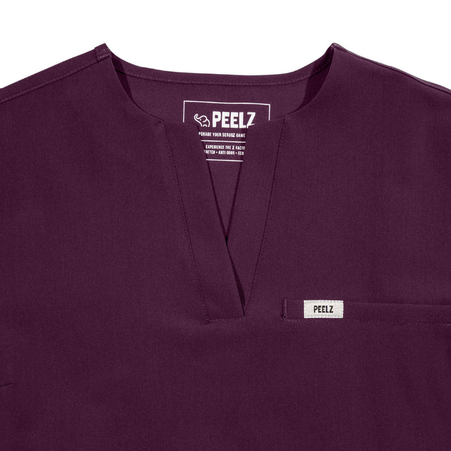 Rina 4-Pocket A-Neck Scrub Top