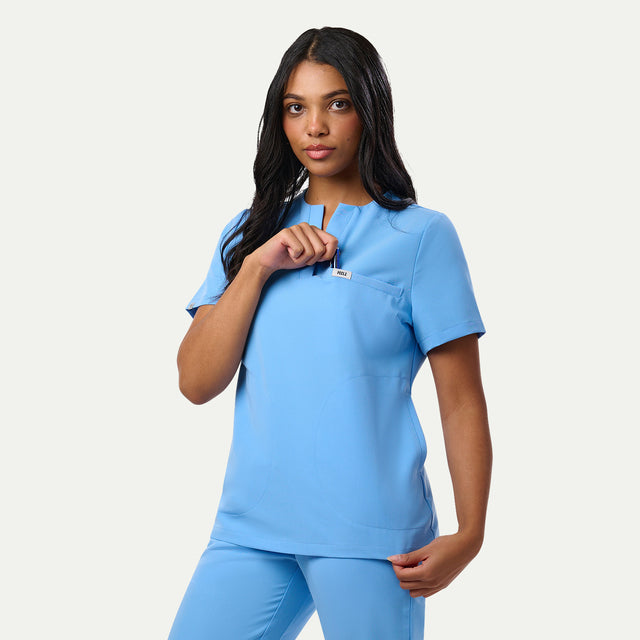 Rina 4-Pocket A-Neck Scrub Top