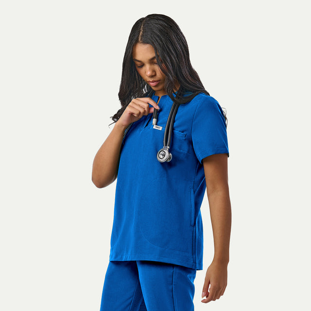 Rina 4-Pocket A-Neck Scrub Top