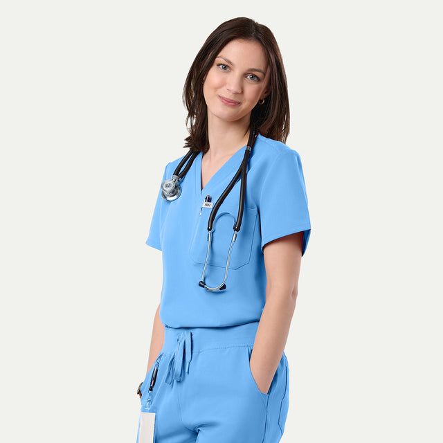 Sophia 2-Pocket V-Neck Scrub Top