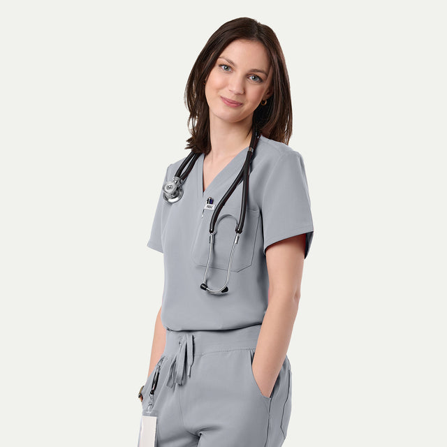 Sophia 2-Pocket V-Neck Scrub Top