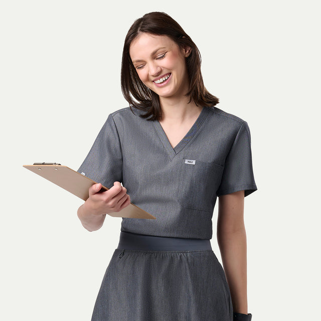 Sophia 2-Pocket V-Neck Scrub Top