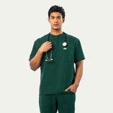 Karl 2-Pocket Henley Scrub Top