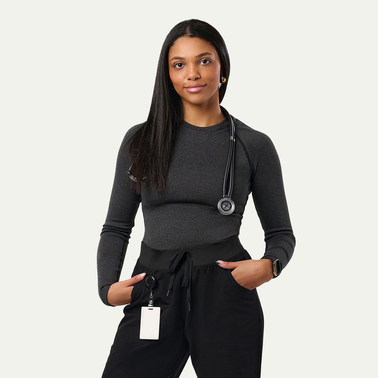 Kiki Seamless Long-Sleeve Underscrub Top