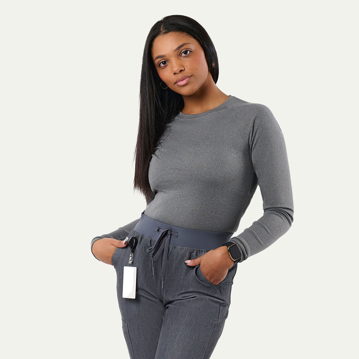 Kiki Seamless Long-Sleeve Underscrub Top