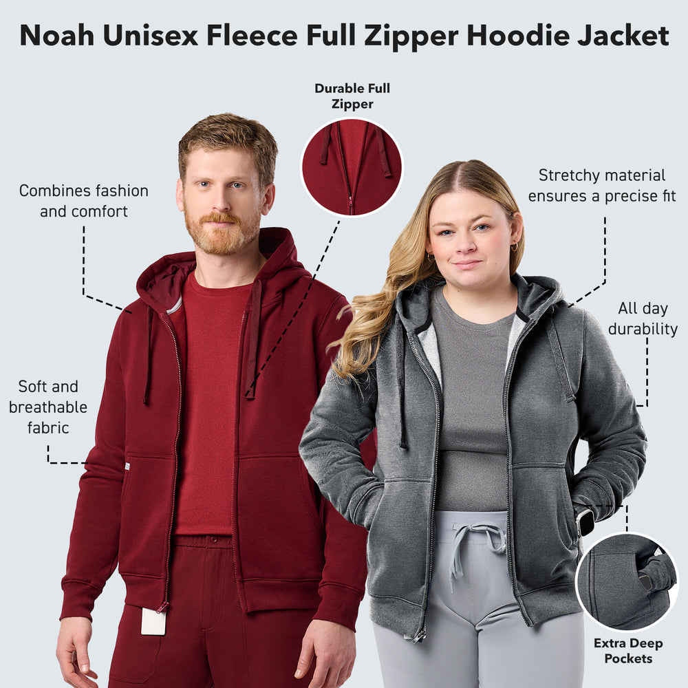 Noah Unisex Fleece Full Zipper Hoodie Jacket