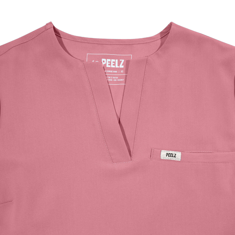 Rina 4-Pocket A-Neck Scrub Top
