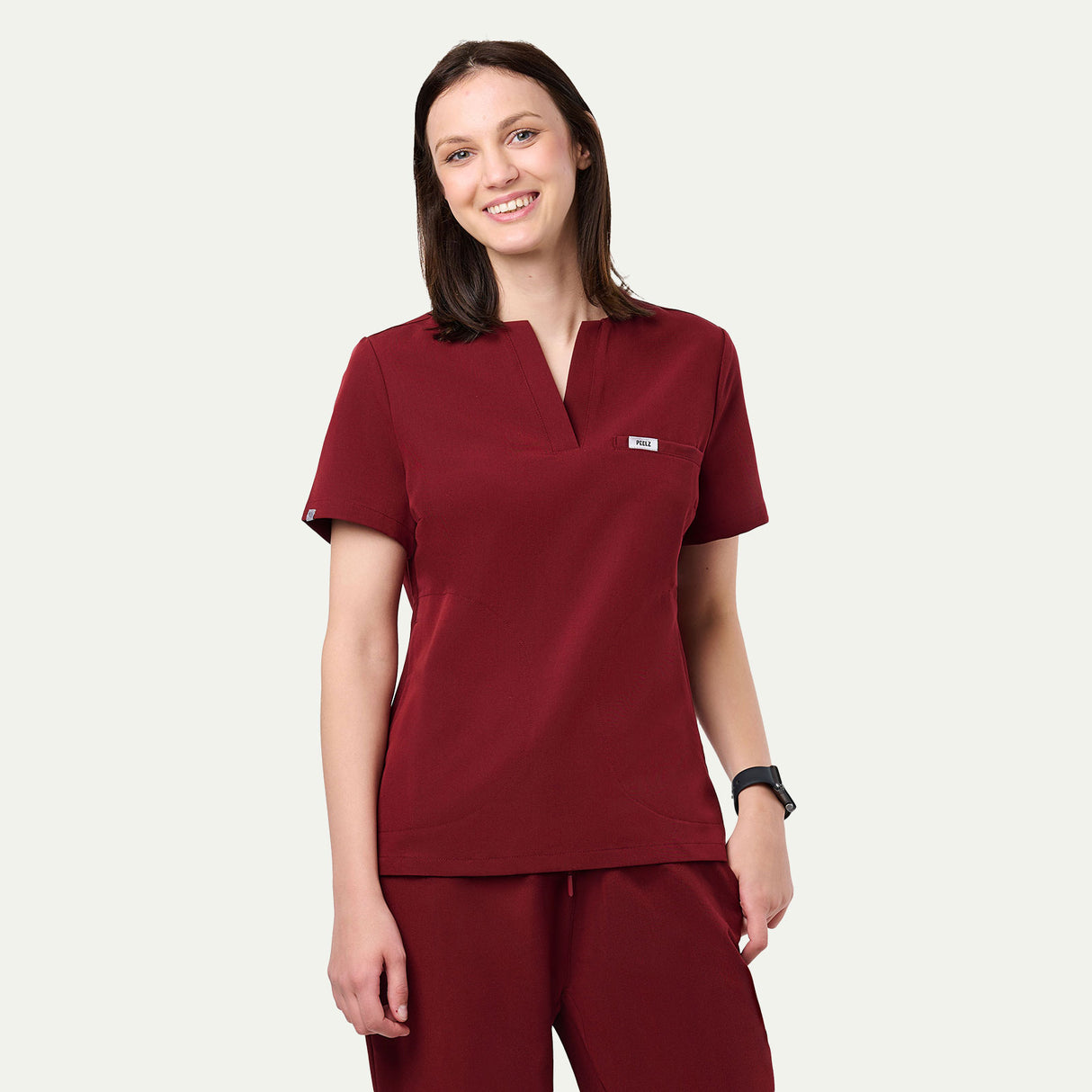 Rina 4-Pocket A-Neck Scrub Top