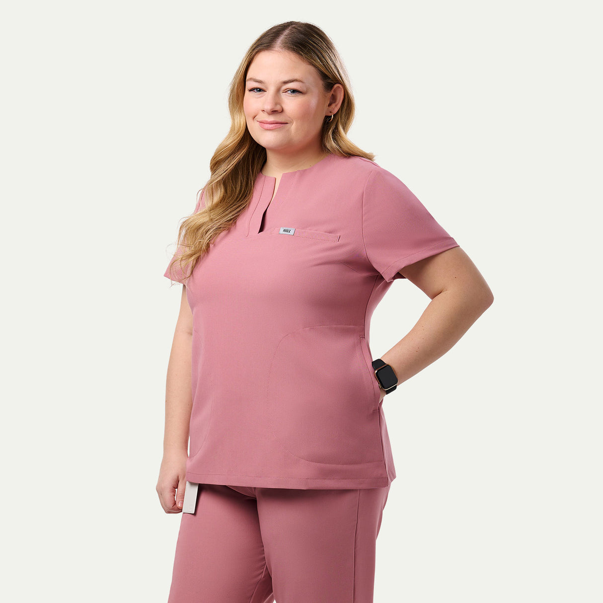 Rina 4-Pocket A-Neck Scrub Top