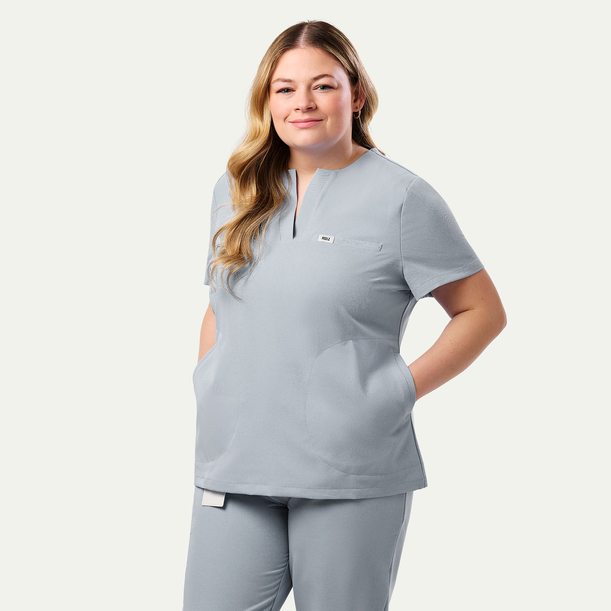 Rina 4-Pocket A-Neck Scrub Top