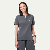 Rina 4-Pocket A-Neck Scrub Top