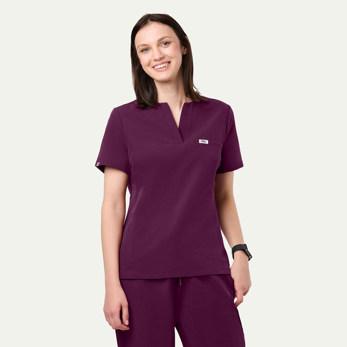 Rina 4-Pocket A-Neck Scrub Top