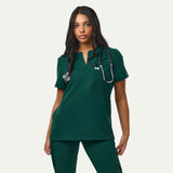 Rina 4-Pocket A-Neck Scrub Top