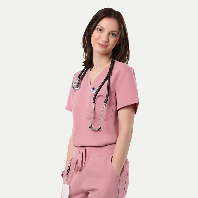 Sophia 2-Pocket V-Neck Scrub Top