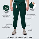 Ted 4-Pocket Jogger Scrub Pants - Short